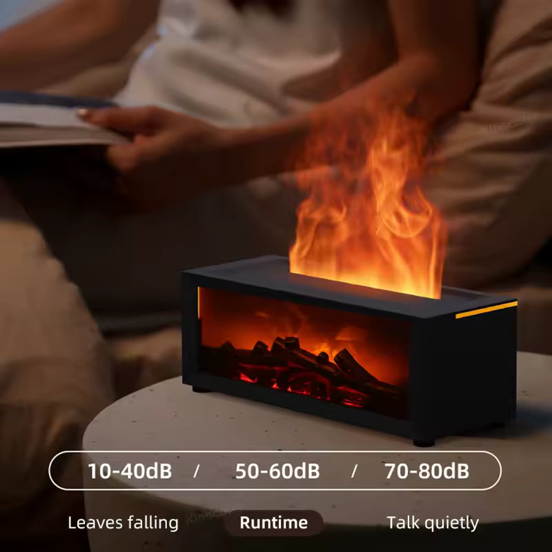 Essentix Difusor de Aroma terapia de chimenea en llamas