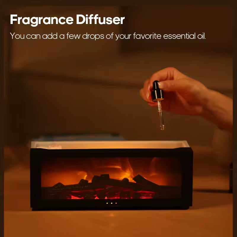 Essentix Difusor de Aroma terapia de chimenea en llamas